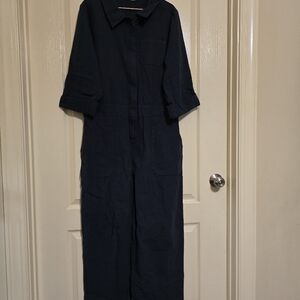 Women's Navy Utility Jumpsuit, XL --NWOT